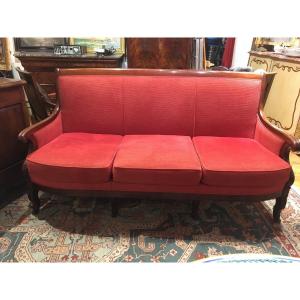 Restoration Period Sofa In Cuban Mahogany 