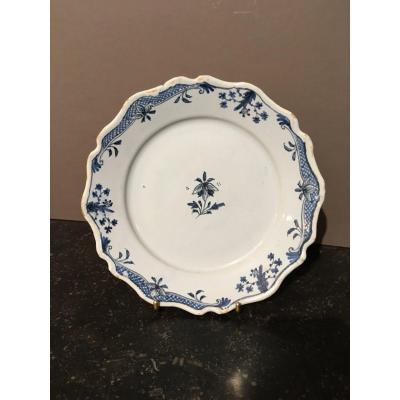 Earthenware Plate From Sinceny 18 Th Century