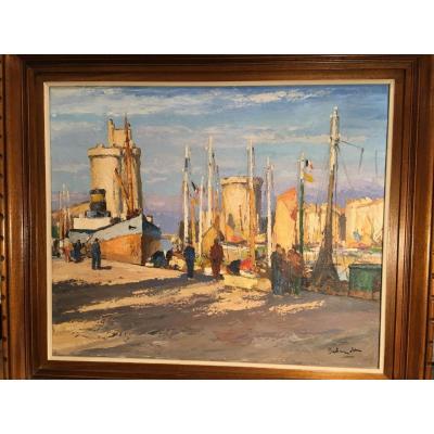 The Port Of La Rochelle By Gaston Balande (1880 - 1971)