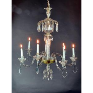 Beautiful Murano Chandelier - White And Golden Glass