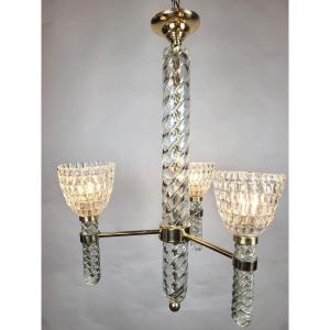 Venetian Chandelier In Murano Glass Attributed To Séguso