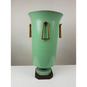 Art Deco Reflector Lamp In Sheet Metal And Brass