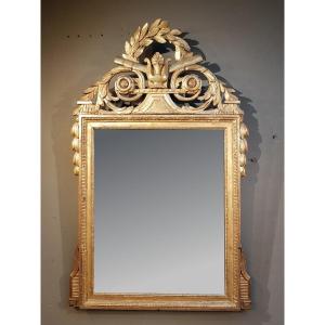 Louis XVI Period Mirror In Golden Wood