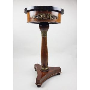 Small Empire Period Mahogany Pedestal Table