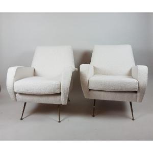 Pair Of Italian Armchairs, Circa 1950
