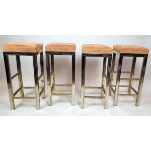 Set Of 4 Belgochrome Stools