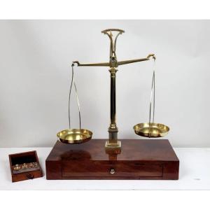 Scale In Mahogany And Brass - Late Nineteenth