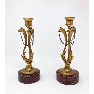 Empire Period Candlesticks