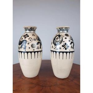 Pair Of Ceramic Vases
