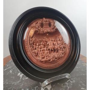 Commemorative Medallion Of The Battle Of Waterloo From 1865