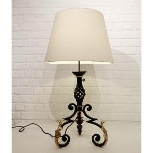 Wrought Iron Lamp, Circa 1940