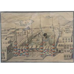 Drawing Of The Grand Mosque Of Mecca