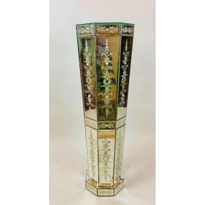 Mirrored And Etched Glass Column