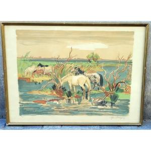 Lithograph By Yves Brayer