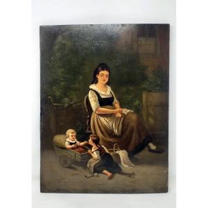 Oil On Panel Signed Voghel