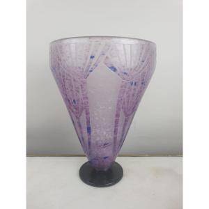 Charder, Vase With Stylized Palmette Decoration, France Circa 1930