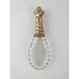 Crystal And Silver-gilt Salt Bottle, Illegible Hallmark, 19th