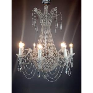 Beaded Bag Chandelier, Late 19th