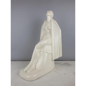 Louis Rivet, Crackle Earthenware "bathrobe" France Circa 1930