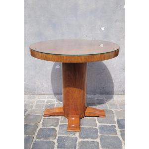 Art Deco Mahogany Pedestal Table
