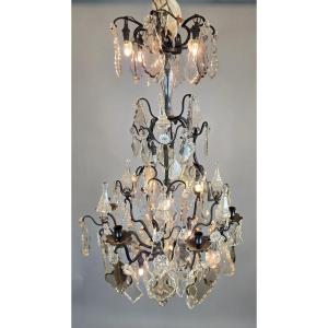 Louis XV Style Cage Chandelier, 19th Century