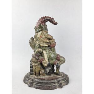 Polychrome Cast Iron Doorstop, Late 19th Century