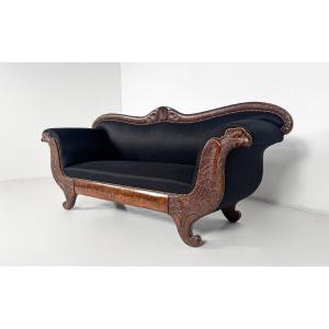 Charles X Mahogany Sofa, Circa 1820