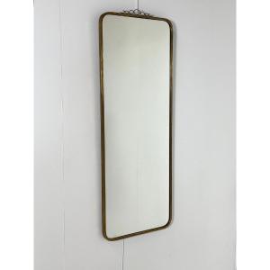 Brass Mirror, Italy Circa 1960