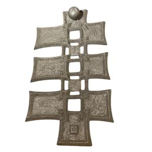 Brutalist 70s Door Handle In Cast Aluminum.