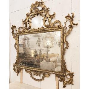 Regency Style Mirror In Gilded Wood, 19th