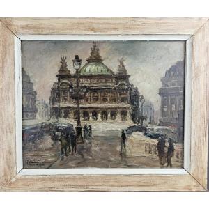 Filiberti, Italian School, 20th Century, Oil On Panel "opera Square"