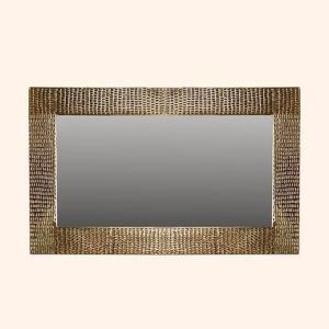Perforated Metal Mirror, Italy, Circa 1970