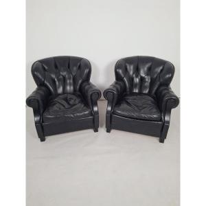 Pair Of Leather Clubs