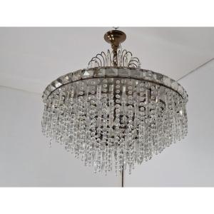 Ceiling Light With Glass Pendants, Circa 1940