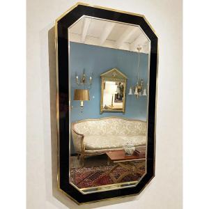 Brass And Acrylic Mirror, 1970s. Designer: E. Maville