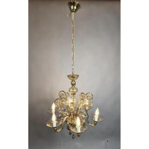 6-arm Murano Glass Chandelier