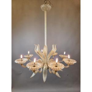 Murano Chandelier With 8 Lights