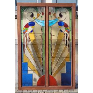 Art Deco Stained Glass