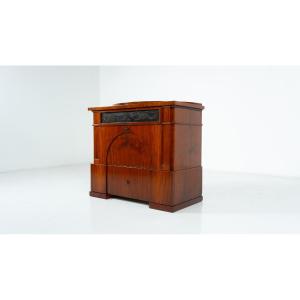 Biedermeier Mahogany Writing Chest, Germany Circa 1820  