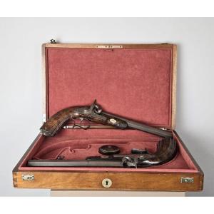 Pair Of Dueling Pistols, France Circa 1850