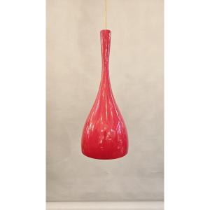 Red Pendant Light, "jazz 1335" By Diego Fortunato