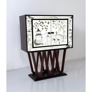 Bar Cabinet In The Style Of Osvaldo Borsani, Italy Circa 1940