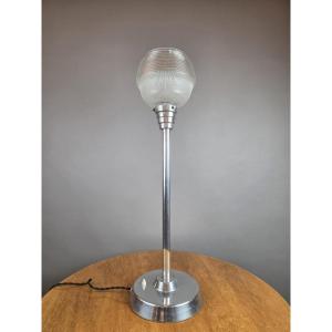 Art Deco Lamp In Chromed Metal
