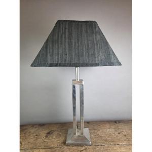 Willy Rizo (in The Style Of) Chrome-plated Metal Lamp, Circa 1970