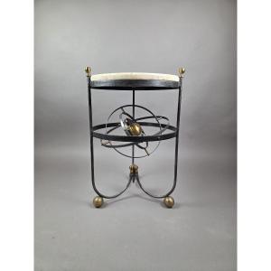 Wrought-iron Side Table With Armillary Sphere, 1970s