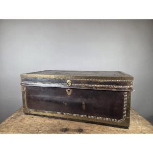 Leather-lined And Studded Trunk, 19th Century