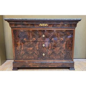 Louis Philippe Period Burr Walnut Chest Of Drawers