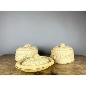 Set Of Three English Ceramic Oval Terrines, Wedgwood, 19th Century