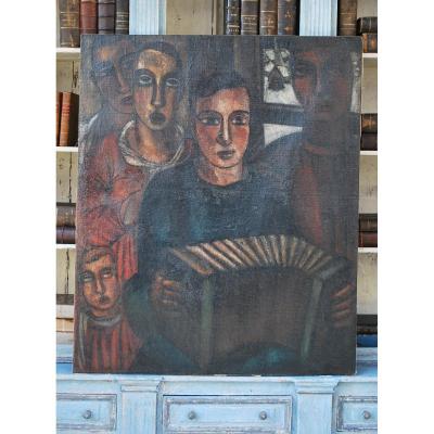 Jean Vervisch, Huile Sur Toile