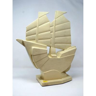 Art Deco Boat By J.de Mey